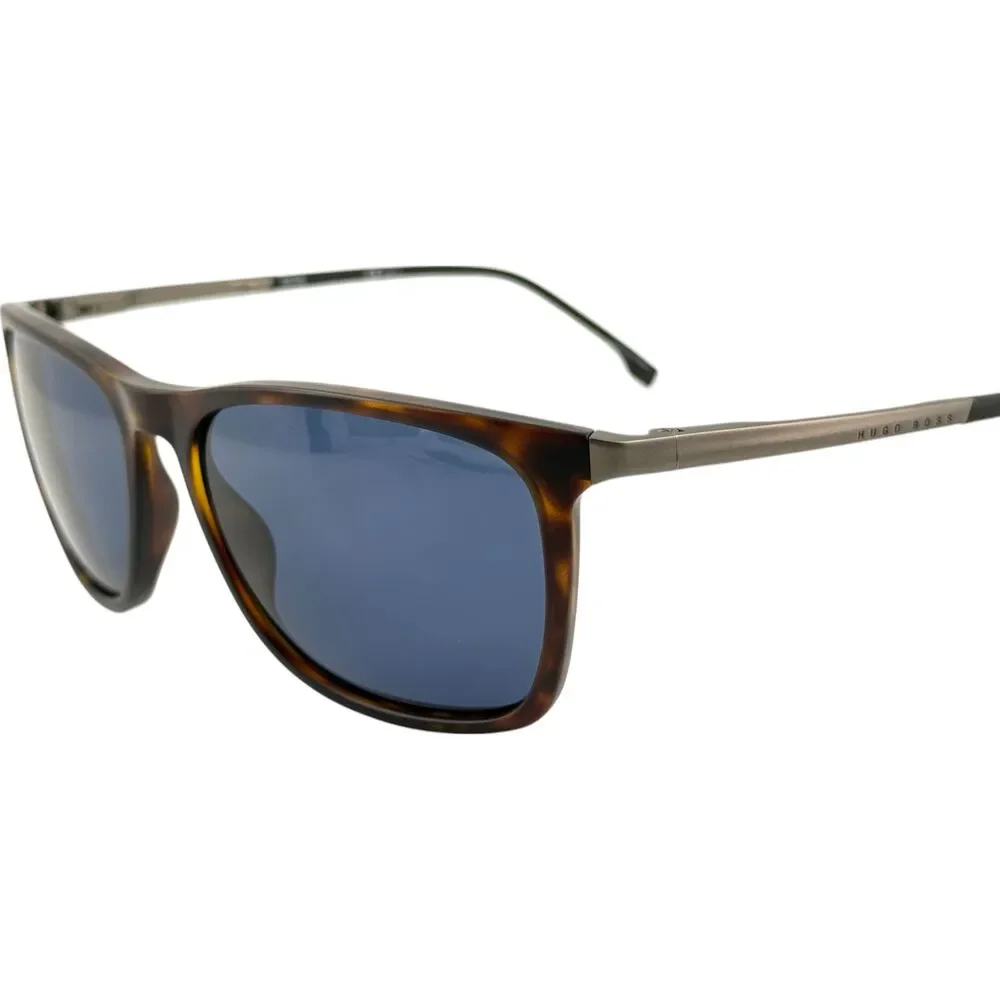 Hugo Boss 1249S Mens Plastic Sunglass 0N9PKU Matte Havana w Gray Lenses 56-16